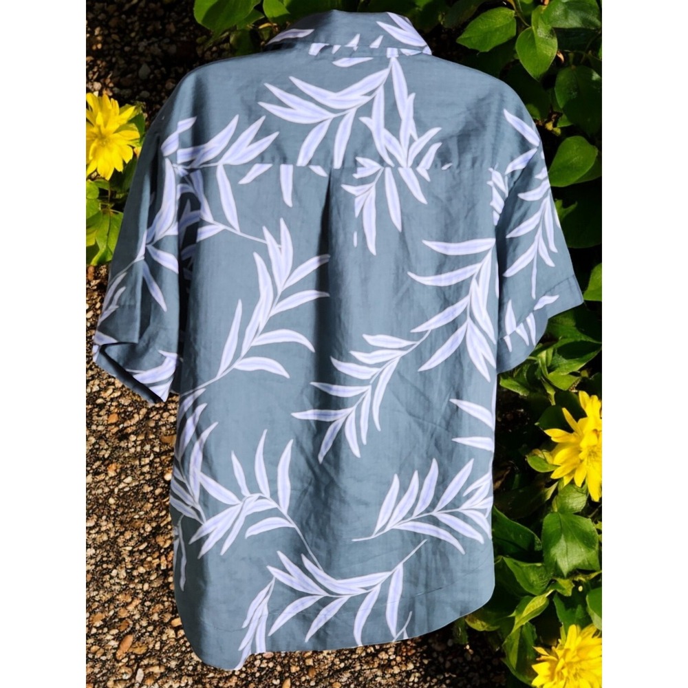 NWT Stars Above Pajama Top Women's M Green Palm Print Soft Sleepwear Shirt - Picture 7 of 8